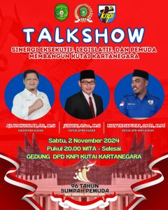 Gelar Talkshow, Rian Ketua DPD KNPI Kukar Ajak Pemuda Untuk Bersatu Menyambut IKN