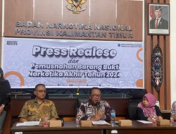 BNNP Kaltim tangkap Mahasiswa dan musnahkan Narkotika 4.1 Kg menjelang Tahun Baru
