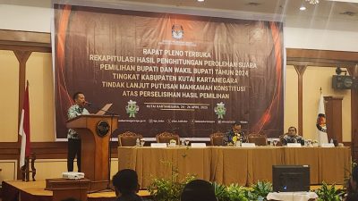 Rekapitulasi PSU Pilkada Kukar Tuntas, KPU Tegaskan Komitmen Demokrasi Bersih dan Transparan